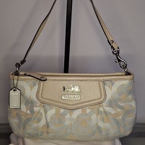 Coach Pleated Canvas Convertable Wristlet